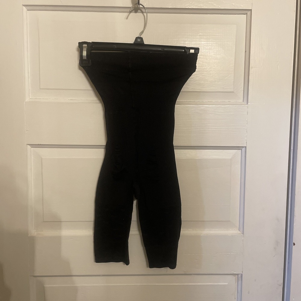 Women's High Waist Tummy Thigh Body Shaper Size M Compression Boning‎ Black